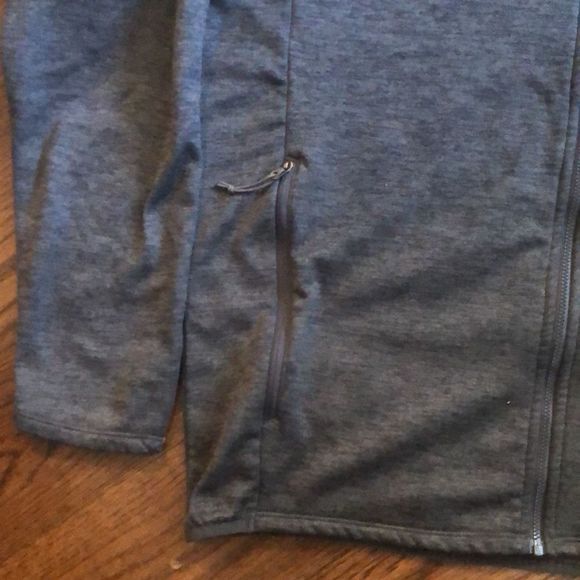 THE NORTH FACE Mens Grey Full Zip Fleece Lined Hoodie Zipper Pockets Size LARGE - Picture 7 of 11